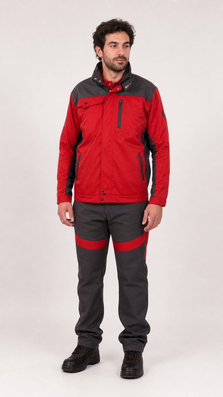 Ensemble veste rouge + pantalon