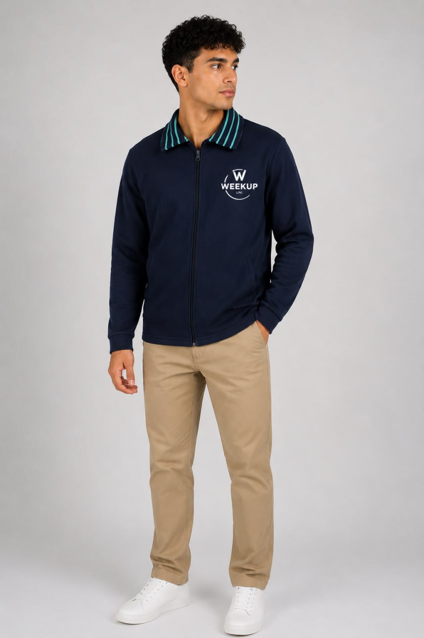 Veste zippée marine
